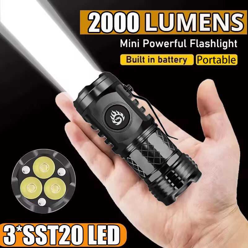 Diy Lamp Electronics - Portable Mini LED Flashlight Powerful 3*Wick