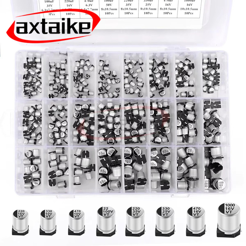 Capacitor Kit Assortment - 400Pcs 1UF~1000UF 10V 16V 25V 35V