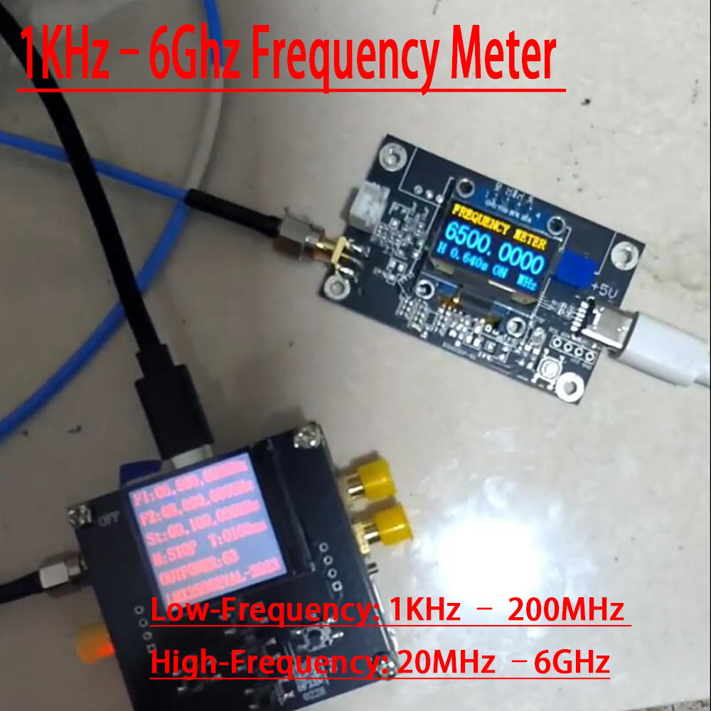 Logic Analyzer Usb - 2CH 6G Digital Frequency Meter 1Khz-200Mhz/20Mhz-6Ghz