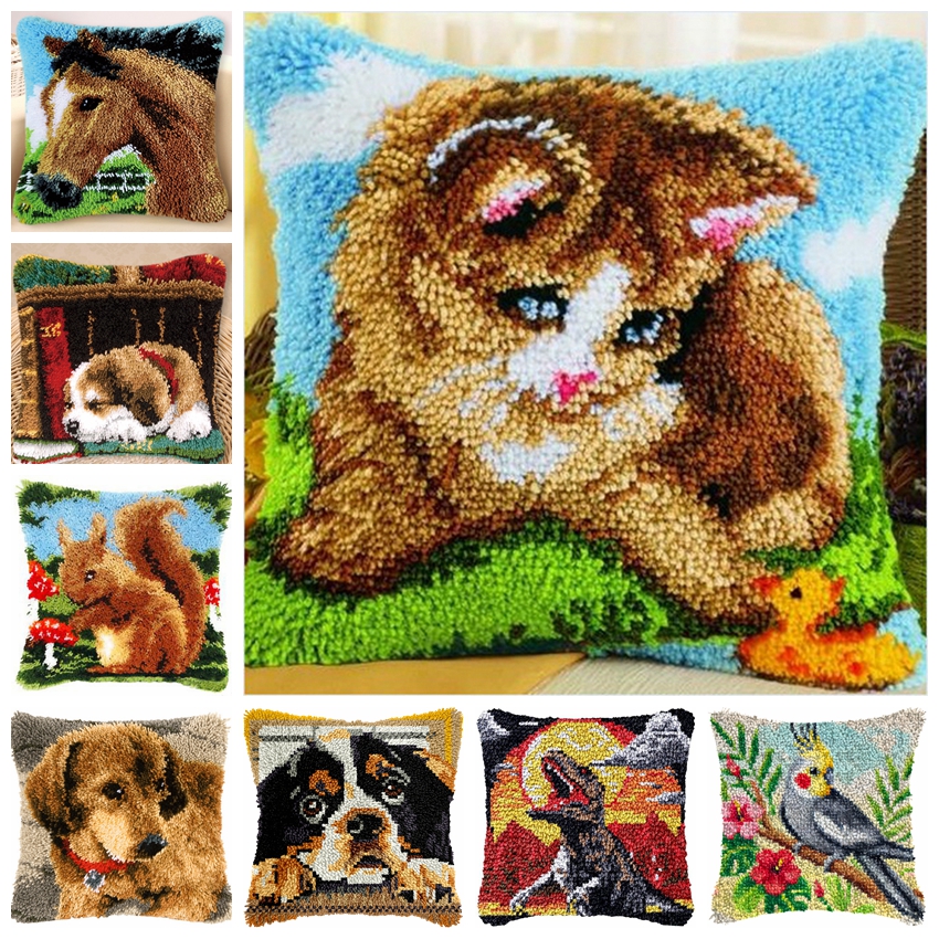 Diy Electronics Gadget - Cat Series Latch Hook Kit Mats