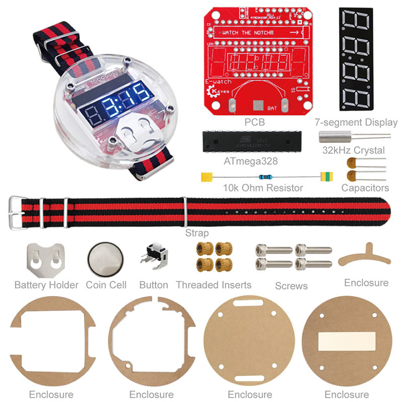 Single Chip LED Kit Clock DIY  - Diy Electronics Kits recensione e prezzo