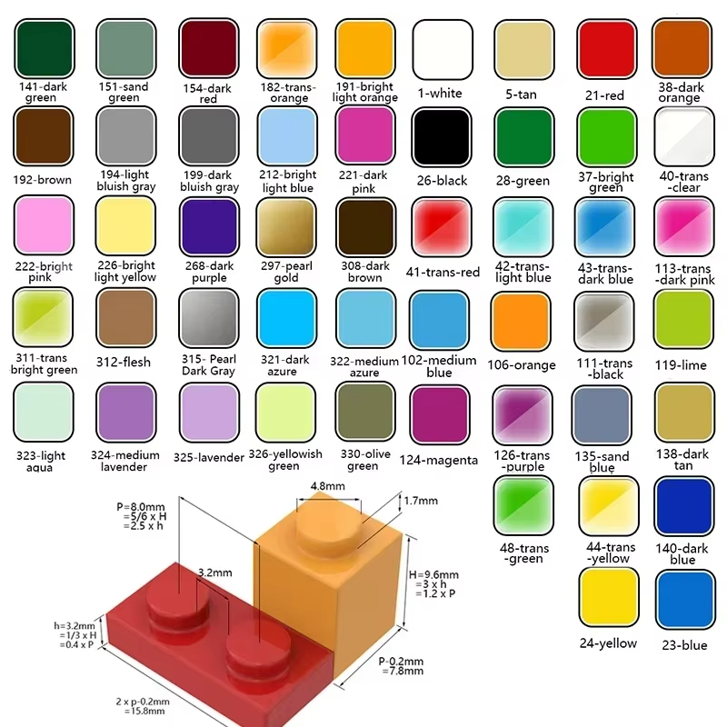 100PCS MOC 2420 Plate 2x2 Buil - Diy Electronics Ideas recensione e prezzo