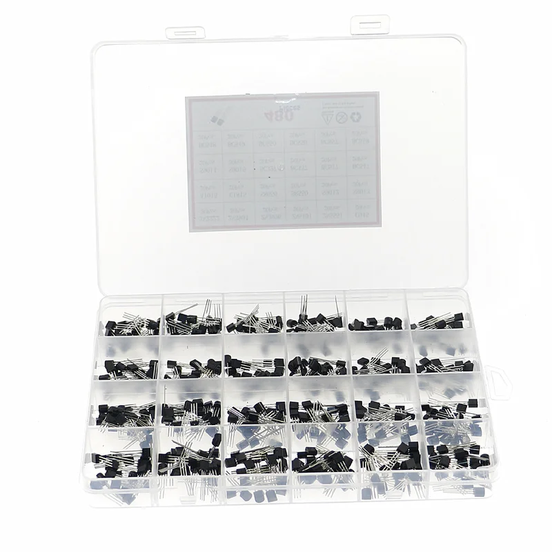 480Pcs 24Types NPN PNP Transis - Mosfet Transistor Set recensione e prezzo