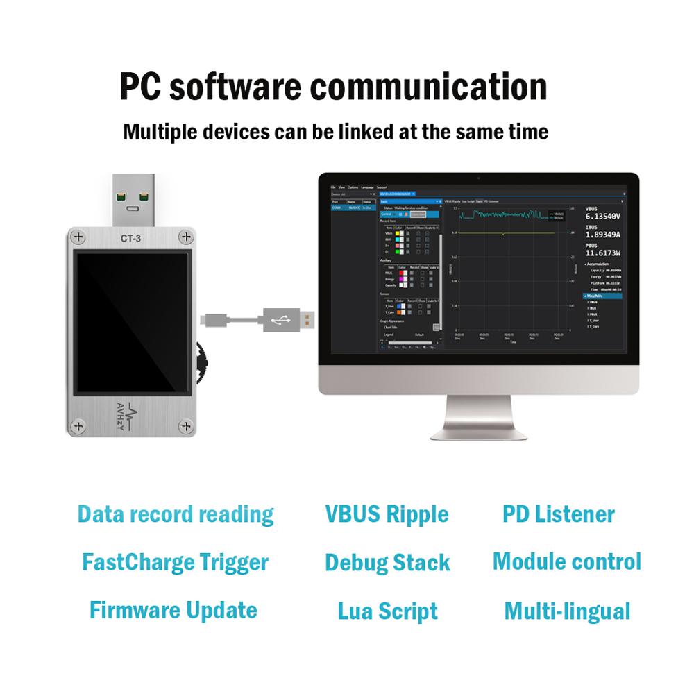AVHzY USB 3.1 Power Meter  Dig - Logic Analyzer Usb recensione e prezzo