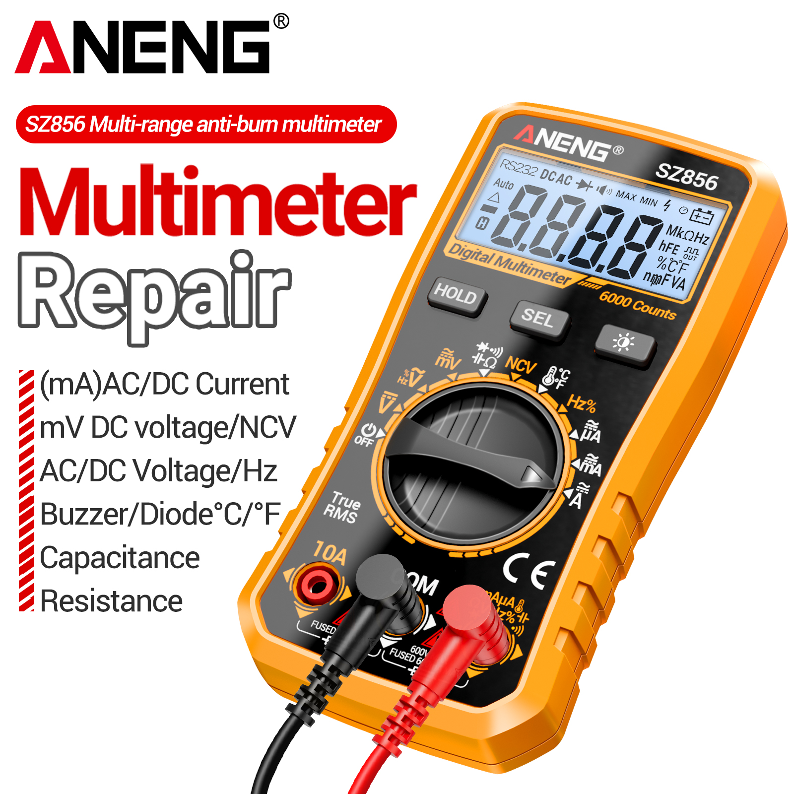 ANENG SZ856 LCD Backlight Mult - Diy Electronics Gifts recensione e prezzo