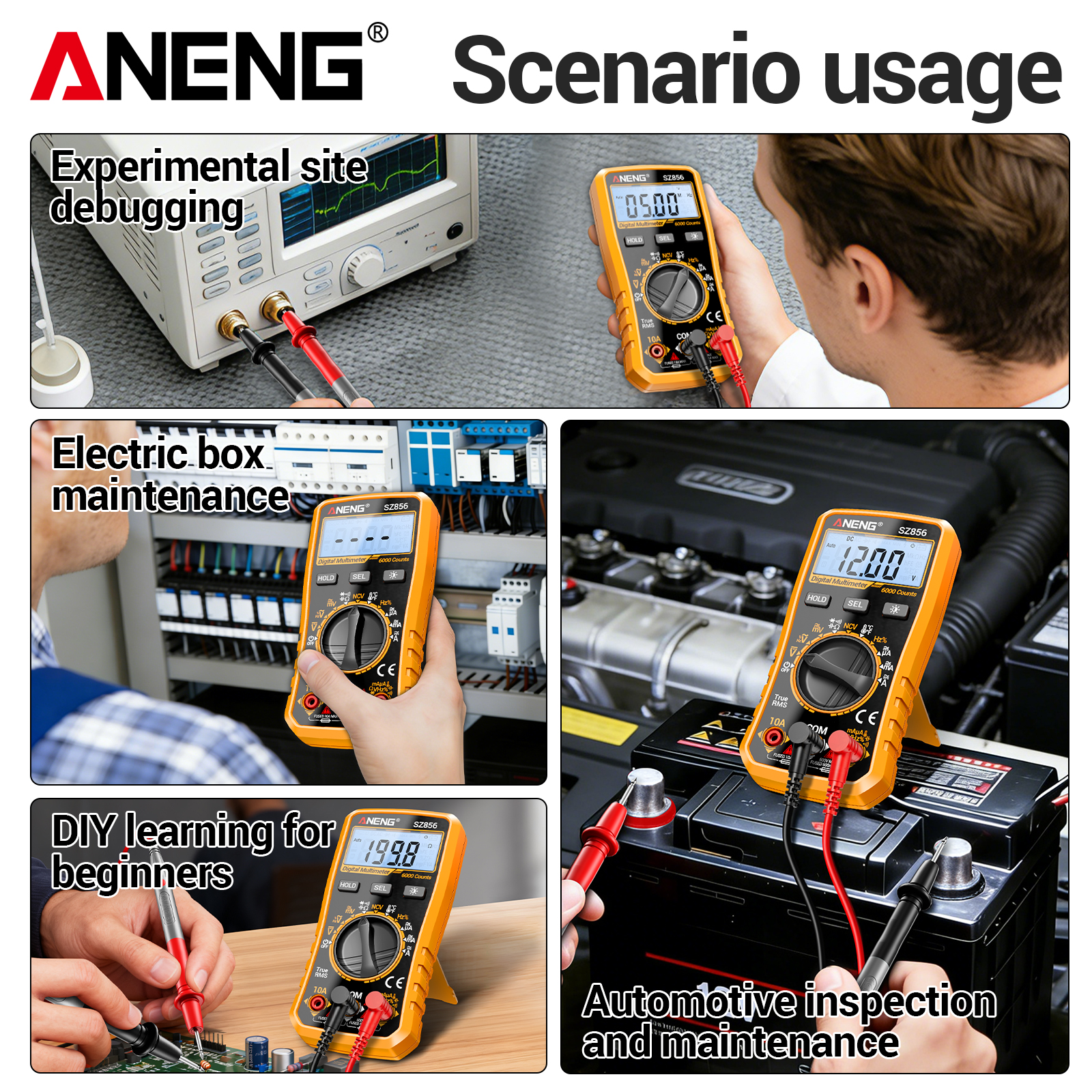 ANENG SZ856 LCD Backlight Mult - Diy Electronics Gifts recensione e prezzo