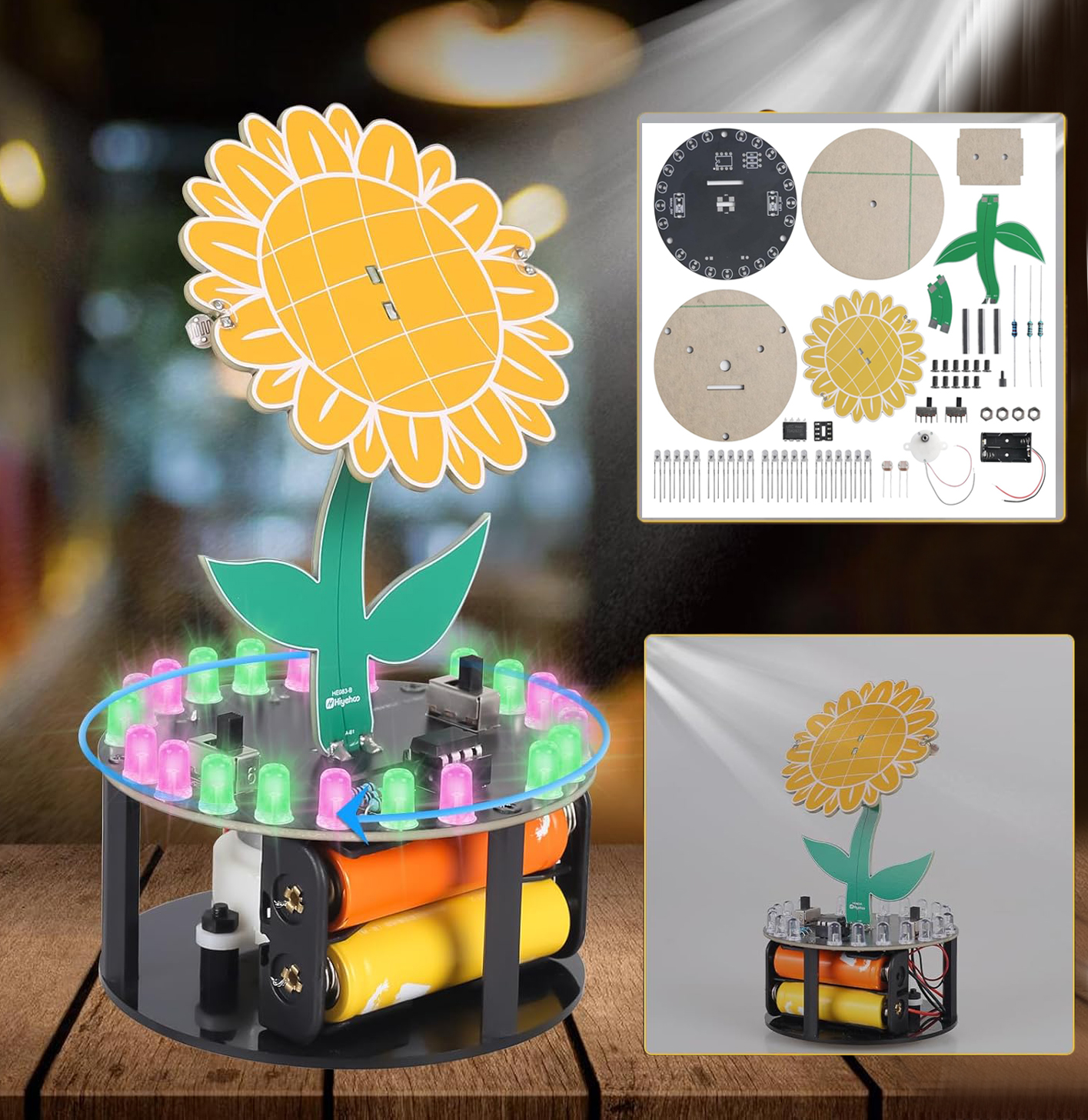 Light Chasing Sunflower Solder - Diy Electronics Kits For Adults recensione e prezzo