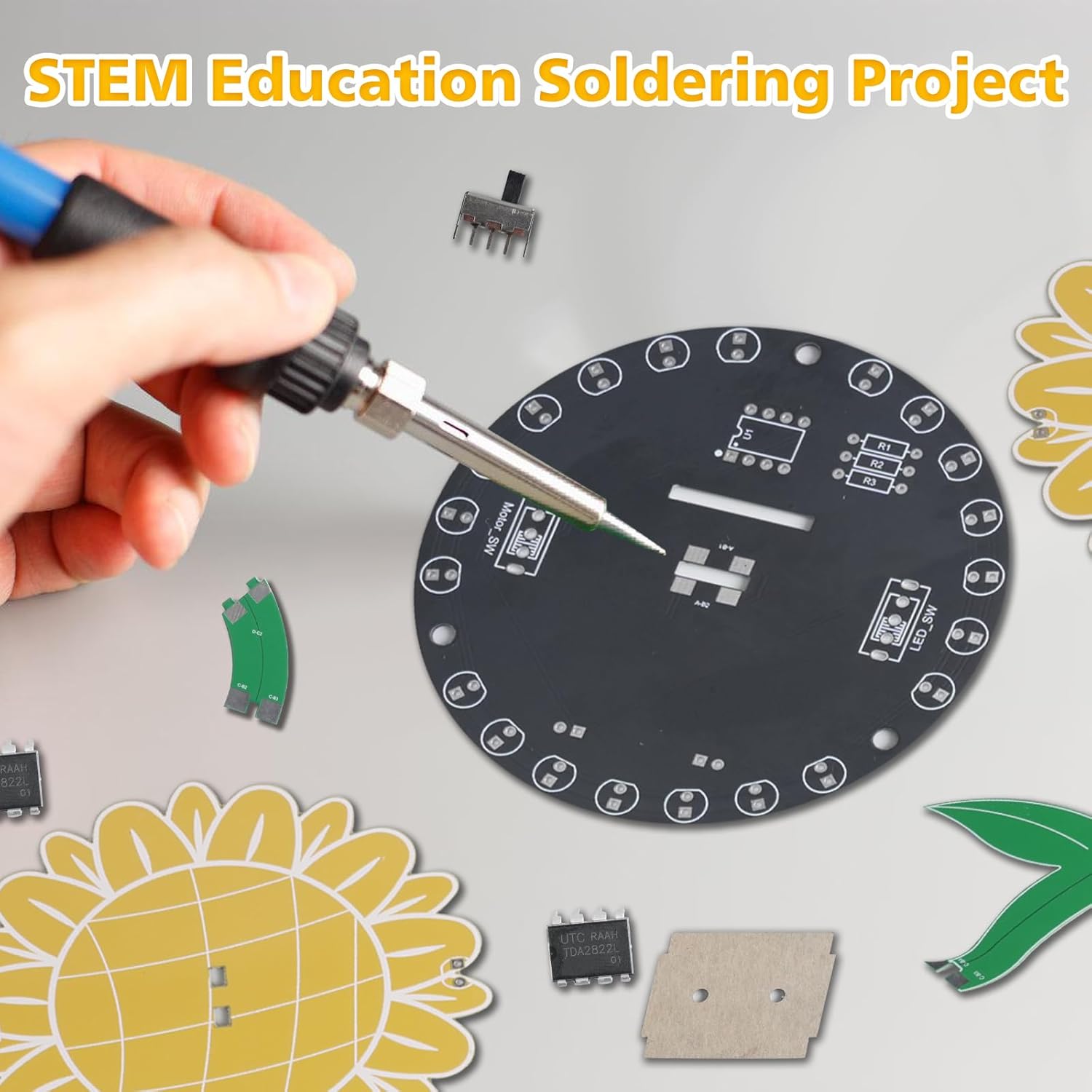 Light Chasing Sunflower Solder - Diy Electronics Kits For Adults recensione e prezzo