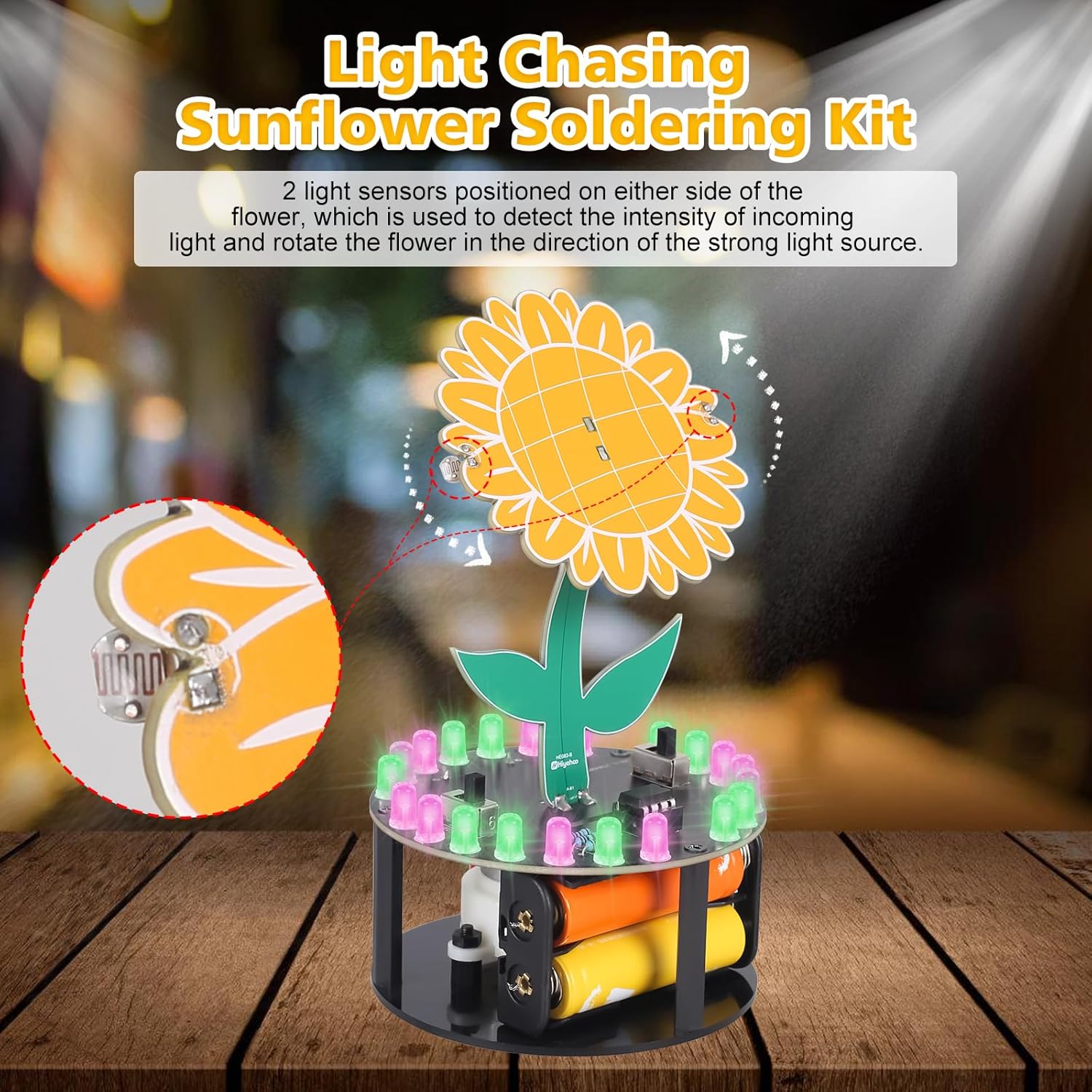 Light Chasing Sunflower Solder - Diy Electronics Kits For Adults recensione e prezzo