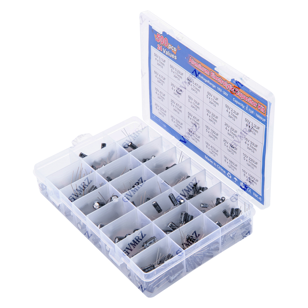 500PCS/lot 16-50V mix Electrol - Capacitor Kit Assortment recensione e prezzo