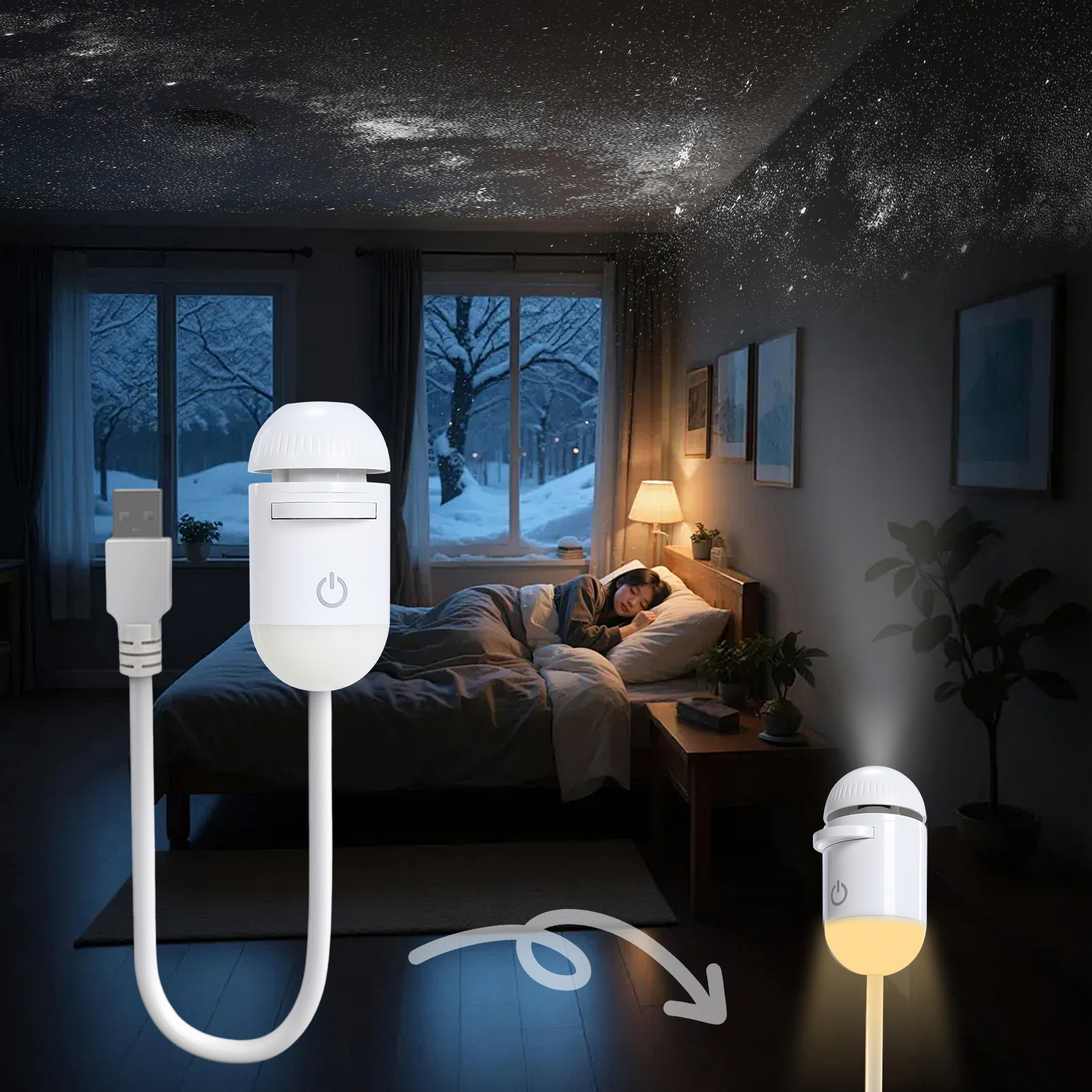 2-in-1 Mini Galaxy 360° Rotate - Diy Lamp Electronics recensione e prezzo