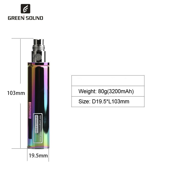 GS Ego 3 III 3200mAh Battery V - Diy Vape Electronics recensione e prezzo
