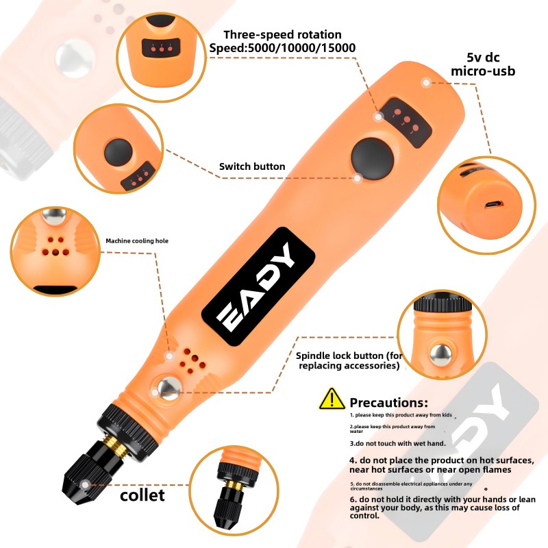USB Cordless Rotary Tool Kit – - Diy Electronics Power Supply recensione e prezzo