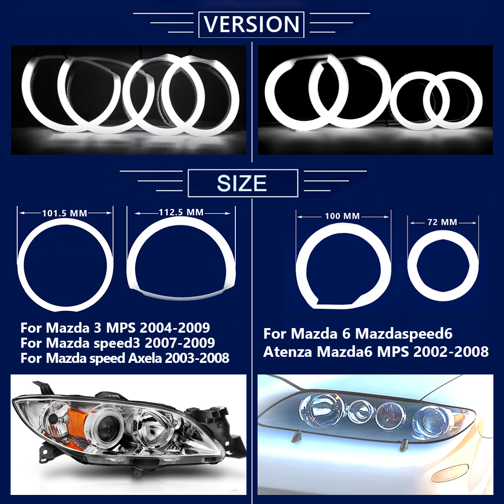 4Pcs For Mazda 3  6 mazda3 BK  - Led Assortment Kit recensione e prezzo