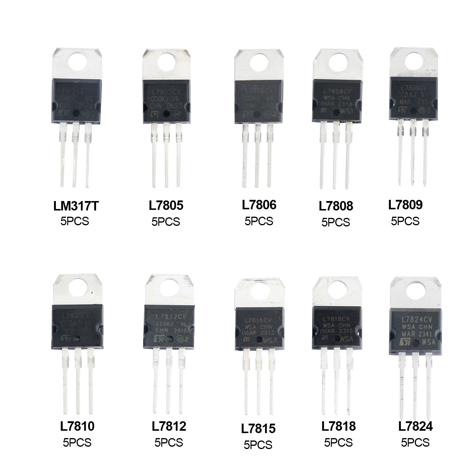 50pcs Voltage Regulator Kit 10 - Mosfet Transistor Set recensione e prezzo