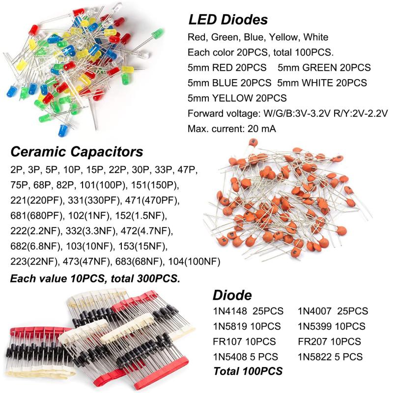 New 1400PCS Basic Electronic C - Capacitor Kit Assortment recensione e prezzo