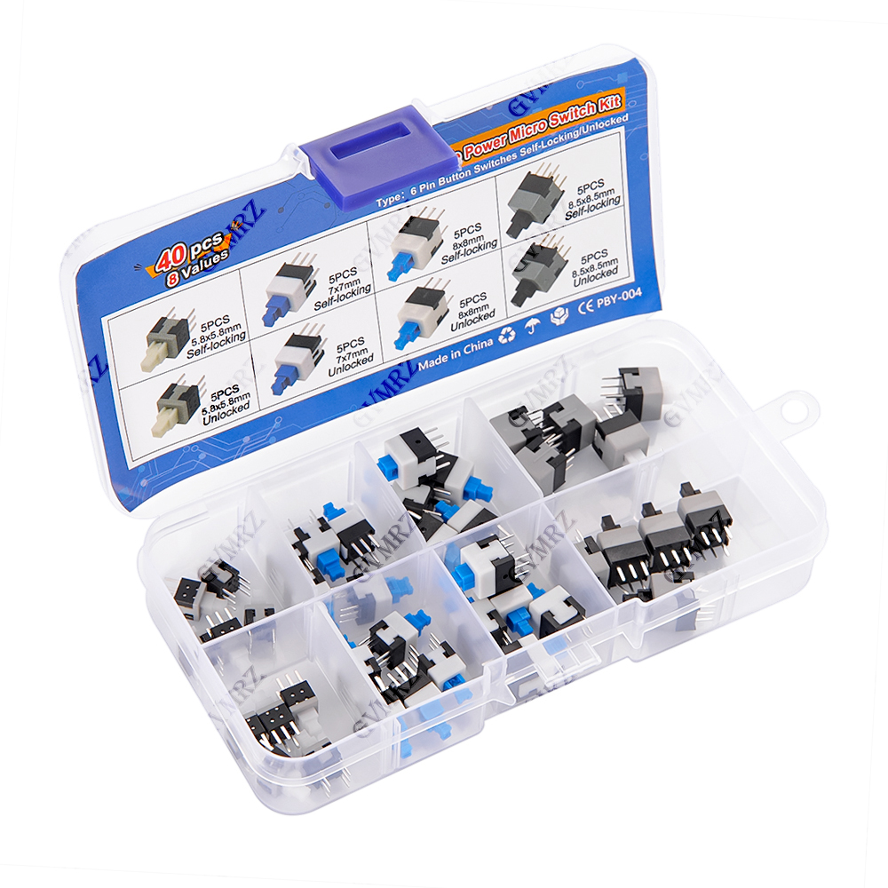 40PCS 8Values Push Tactile Mic - Diy Electronics Components recensione e prezzo