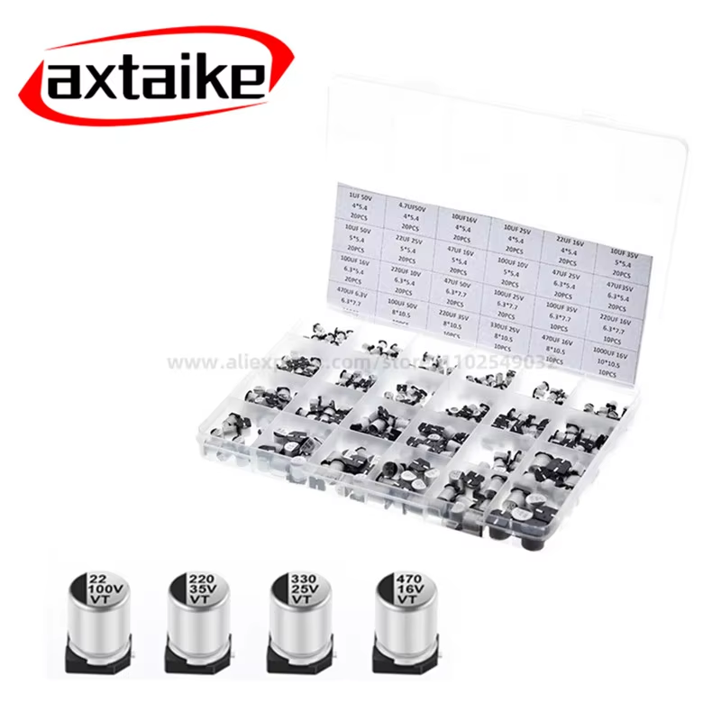 400Pcs 1UF~1000UF 10V 16V 25V  - Capacitor Kit Assortment recensione e prezzo