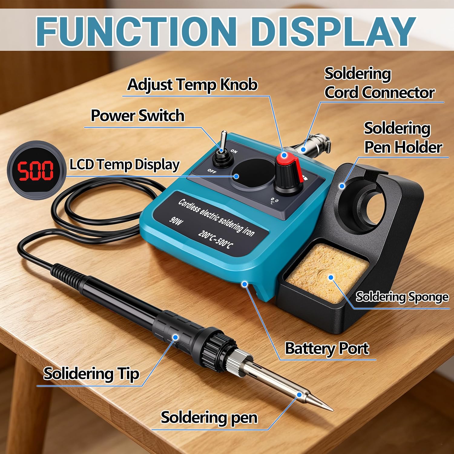 90W LED Digital Cordless Solde - Diy Electronics Power Supply recensione e prezzo