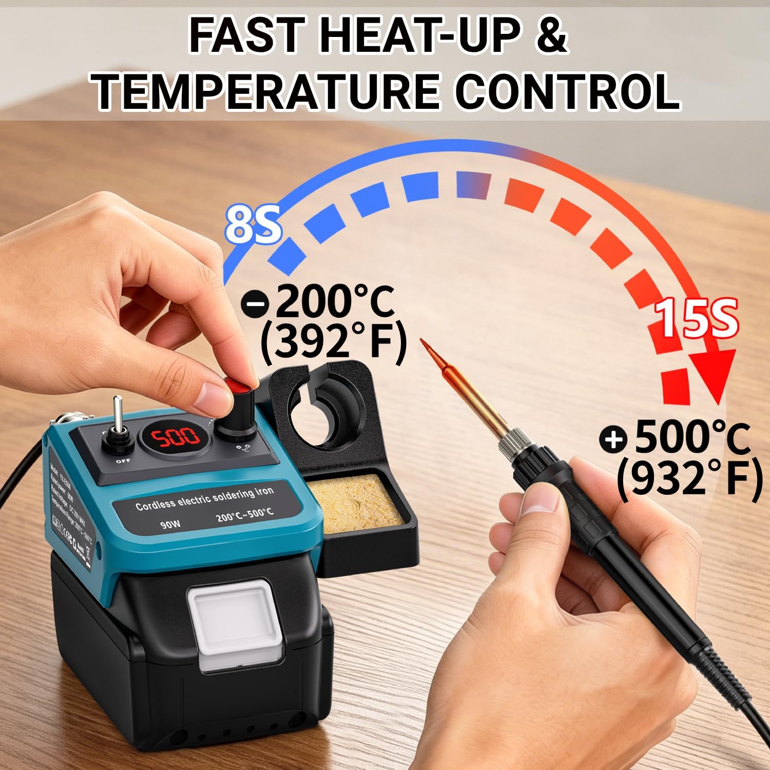 90W LED Digital Cordless Solde - Diy Electronics Power Supply recensione e prezzo