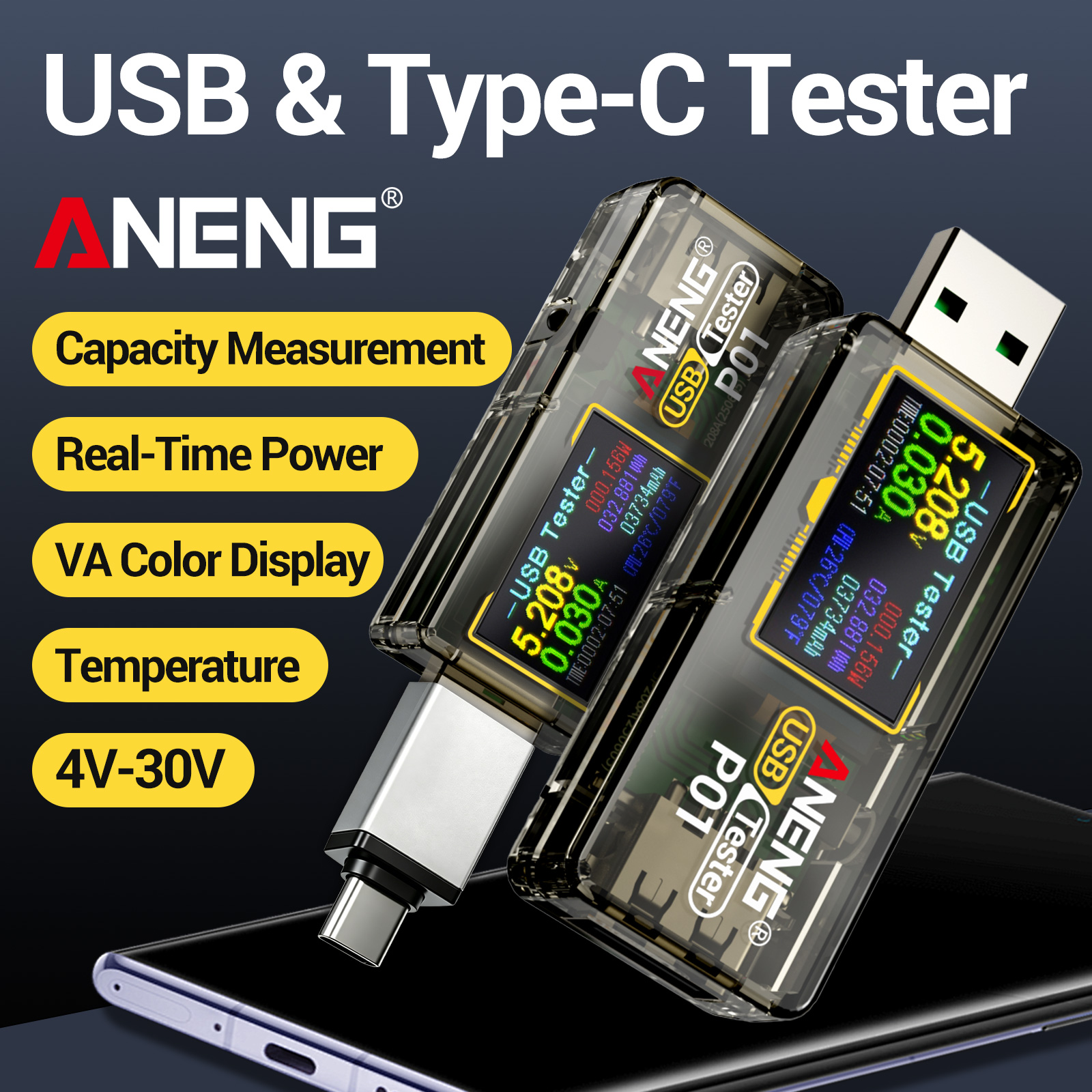 ANENG P01 USB Type C Tester Di - Logic Analyzer Usb recensione e prezzo