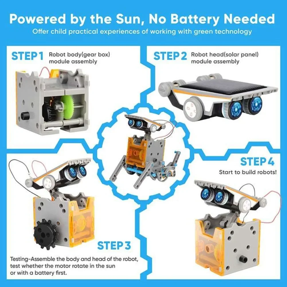 13 in 1 Solar Powered Robot Sc - Diy Electronics Projects recensione e prezzo