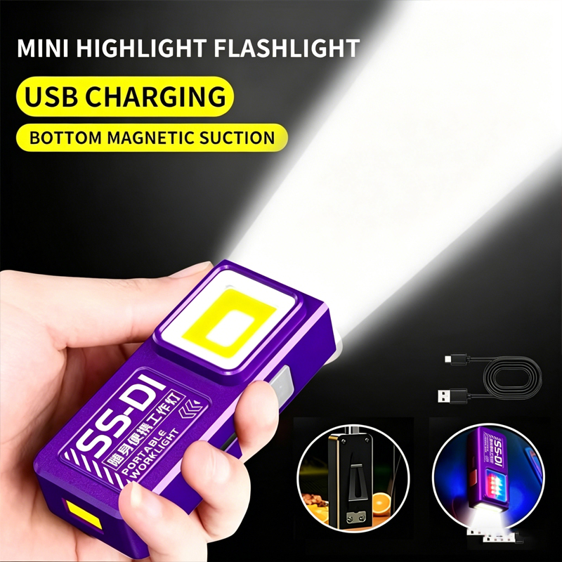Mini COB LED Flashlight USB C  - Diy Lamp Electronics recensione e prezzo