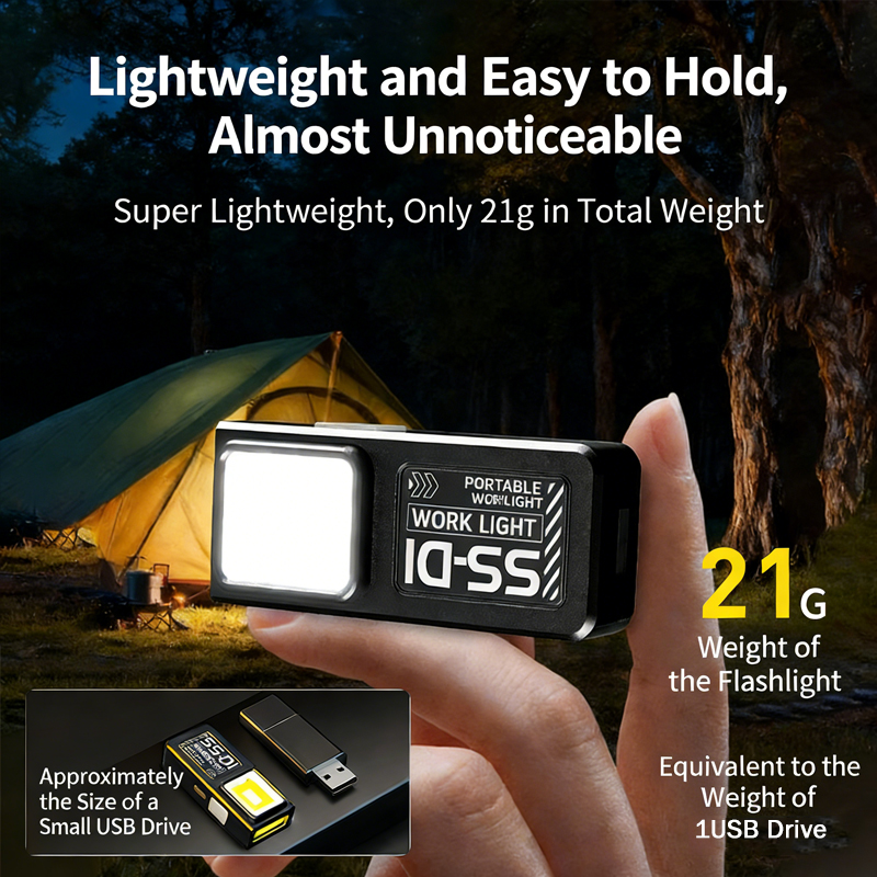 Mini COB LED Flashlight USB C  - Diy Lamp Electronics recensione e prezzo